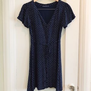 Navy blue Abercrombie dress with floral pattern